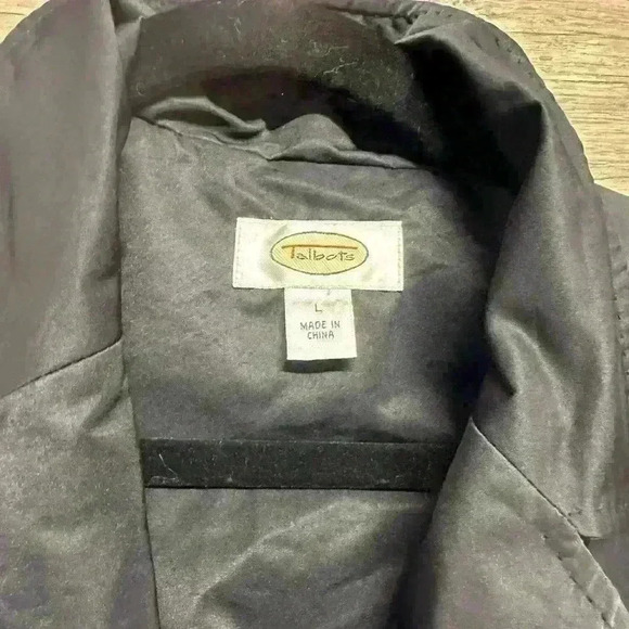 Talbots Black Blazer Jacket with red accents Women Size Large - Picture 4 of 4